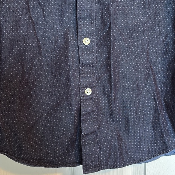 MICHAEL Michael Kors men’s blue polka dot button down shirt size 15-15.5 - Picture 4 of 9